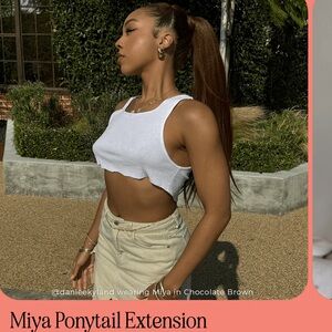 MIYA PONY EXTENSION IN CHOCOLATE BROWN